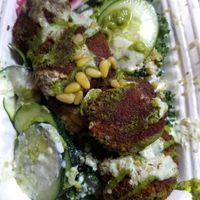 Sweet potato falafel bowl. So delicious!  at Lulu's Local Eatery in St Louis