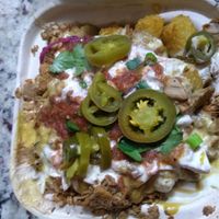 Nacho tater tots. Yum! at Lulu's Local Eatery in St Louis