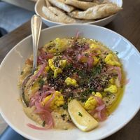 Hummus with Za'atar Pita  at Bardō in Hamilton