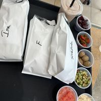 Wraps, sides, tahini shake  at The Ma'lawah Bar in Palo Alto