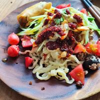 We made Dan Dan Noodles from scratch!  at Our Sunny Workshop in Kyoto