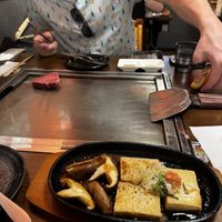Tofu and mushroom!   at Teppan Osaka in Gifu