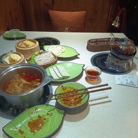A third of the way through dinner at One Leaf, One World 一叶一世界 - WenShu 文殊坊 in Chengdu
