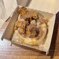 Pumpkin spice cinnamon roll  at Cinnaholic - Union Station in Toronto