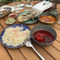 קובה סלק ותבשיל שעועית עם תפוחי אדמה שמגיע עם אורז  at Cooking with Amit - מבשלים עם עמית in Mikhmanim