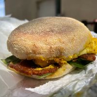 Breakfast sandwich at Liberation Kitchen in Chicago