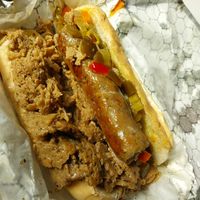 Italian Beef & Sausage Sandwich at Liberation Kitchen in Chicago