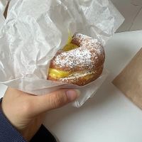lemon curd donut at Liberation Kitchen in Chicago
