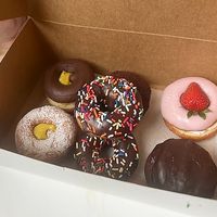 lydia's eclair, flapjack, for greta, lemon curd, chocolate sprinke, double chocolate sprinkle, bumpy cake at Liberation Kitchen in Chicago