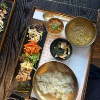 Bean curd and soybean paste bibimbap  at Mokmyeoksanbang - 목멱산방 in Seoul