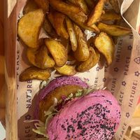 Menù con patate at Flower Burger in Padua