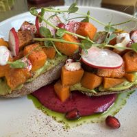 Avo toast with sweet potatoes   at Charlie's - Avram Iancu in Sibiu