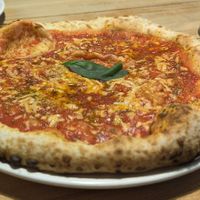 Vegan pizza with vegan cheese at Gasta Port Righ - Isle of Skye Candle Co Visitor Centre in Portree