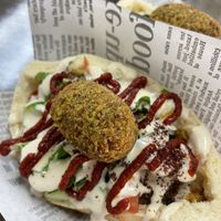   at Wazzup Falafel in Northcote