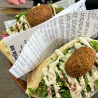 Special felafel pita pocket  at Wazzup Falafel in Northcote