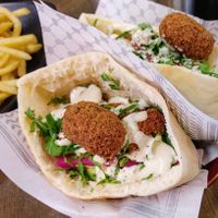 Falafel pita pocket at Wazzup Falafel in Northcote