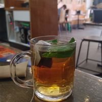 Mint tea at Wazzup Falafel in Northcote