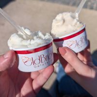 Lemon & banana at Old Bridge Gelateria   in Rome