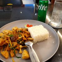 Stir fried mock meat with mushroom at Wattana Cuisine - Wattana Hospital Group  in Udon Thani