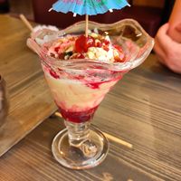 Rose desert - contains ice-cream, rose water and noodles at Keep Chaating in London