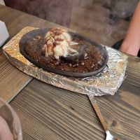 Sizzling brownie at Keep Chaating in London