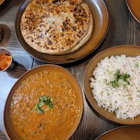 Dahl, parathi and rice at Keep Chaating in London