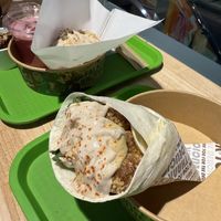 Karage wrap with Mediterranean style sauce  at Falafel Brothers - Harajuku in Tokyo