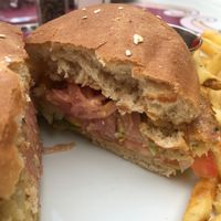 Vegan burger  at Disneyland - Carnation Cafe in Anaheim