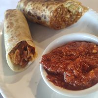 Dumbed down vegan Nasi Lemak Wrap at WTF - What Tasty Food in Kuala Lumpur