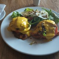 Veggie Benny (vegan & GF option) at The Vine in Peterborough