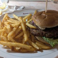 Vegan burger at Cafe Landwer in Hallandale Beach