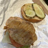 Classic chicken sandwich (I think lol) #Veganuary at Ruby D's Burger Joint in Tulsa