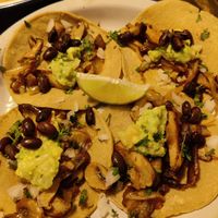 Mushroom tacos at MonChidos in Barcelona