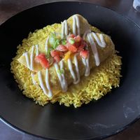 vegan enchiladas  at Alto Cinco in Syracuse