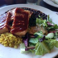 BBQ tofu platter at Alto Cinco in Syracuse