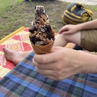 Chocolate brownie cone  at Lick. Taste of Local in Koh Phangan