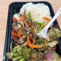 Emperor’s tofu. The veggies were overcooked but the flavor was good. $20 was a bit steep but I couldn’t find any other plant-based options.   at MDW - Big Bowl in Chicago