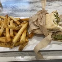 Falafel wrap with fries  at DTW - Anita's Kitchen - Gate D24 in Detroit