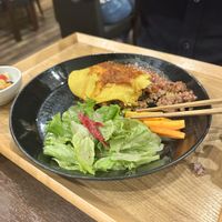 Vegan omelette   at Komaki Shokudo in Tokyo