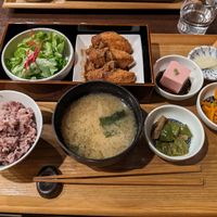 Fried kuruma fu set at Komaki Shokudo in Tokyo