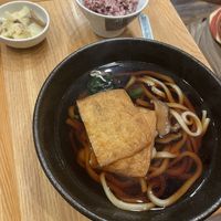 Udon noodles with tofu   at Komaki Shokudo in Tokyo