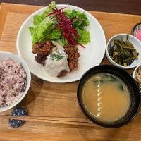 Fried soy menu   at Komaki Shokudo in Tokyo