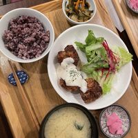 Karaage set meal  at Komaki Shokudo in Tokyo