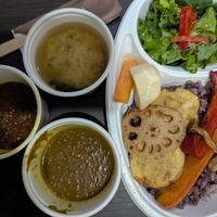 Take out curry and miso soup. at Komaki Shokudo in Tokyo