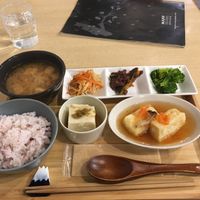 tofu platter- really good! at Komaki Shokudo in Tokyo