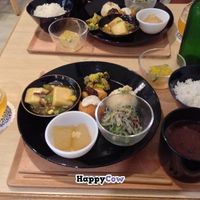 food plate at Komaki Shokudo in Tokyo