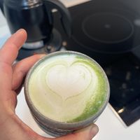Matxa latte  at La Nevateria in Girona