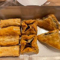 Vegan baklava options atm (2 of each one)  at Taqsim Patisserie in Cologne