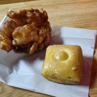 Apple Fritter & Raspberry Filled at Donut Land in Tualatin