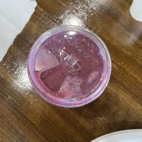 berry smoothie   at Crepes Bistro in Santa Clara